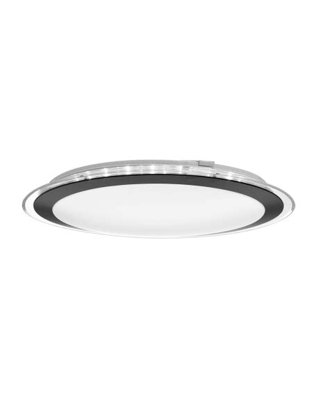 Telbix Astrid 30w Dimmable Satin And Blacktri Colour Led Oyster Ceiling Light Astrid Oy43 Bk3c