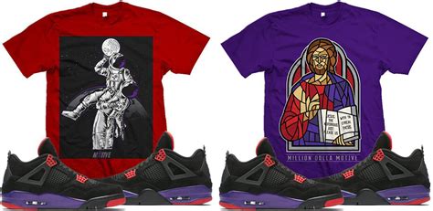 Raptors Jordan 4 Sneaker Match Tee Shirts By Million Dolla Motive