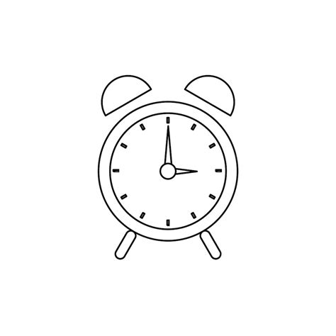 premium vector alarm clock  outline logo design