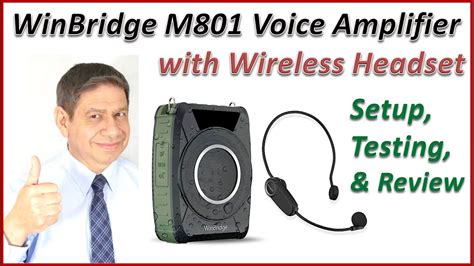 Winbridge M Voice Amplifier With Wireless Headset Testing And