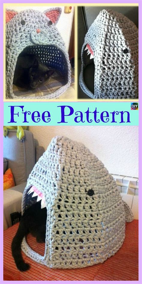 10 Awesome Crochet Cat Bed Free Patterns Diy 4 Ever