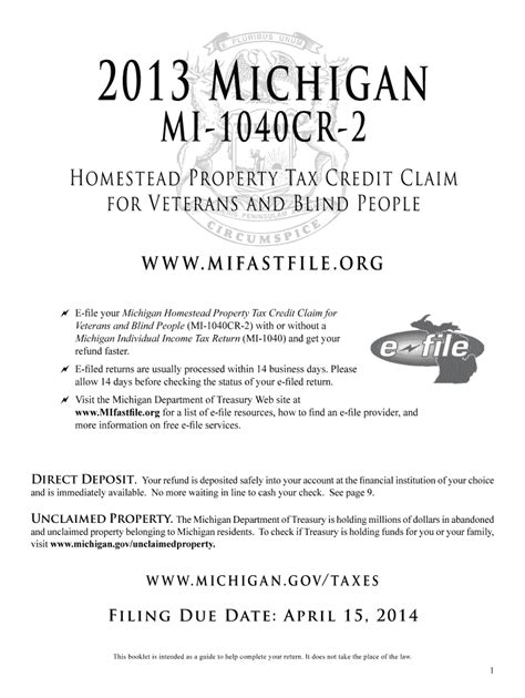 2013 Form MI DoT MI 1040CR 2 Fill Online Printable Fillable Blank