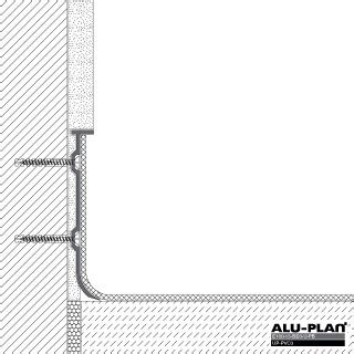 ALU PLAN Sockelleisten Aluminium Pressblank Unterputz