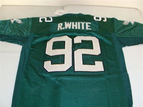 #92 REGGIE WHITE Philadelphia Eagles NFL DE Green Mint Throwback Jersey ...