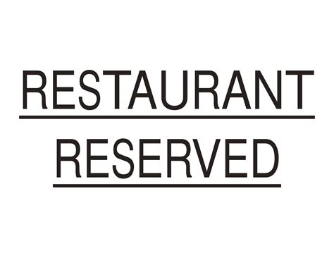 Free Printable Reserved Signs Template