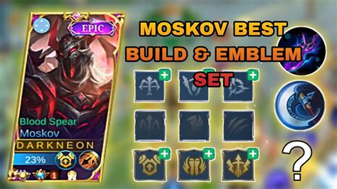 Moskov Build And Emblem Set 2022 Moskov Best Build 2022 Mlbb Youtube