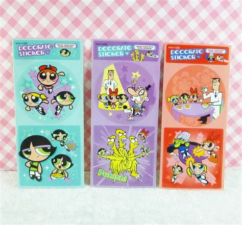 【震撼精品百貨】the Powerpuff Girls 小女警~貼紙 綠 紫 橘粉 【共3款】 其他紙製品 Yahoo奇摩購物中心