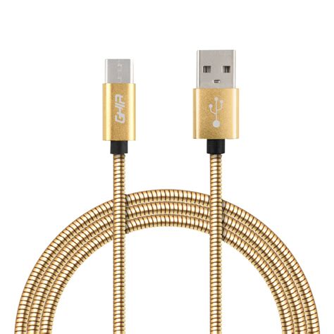 Cable Micro Usb Forro Met Lico Ghia Mts Usb Color Dorado