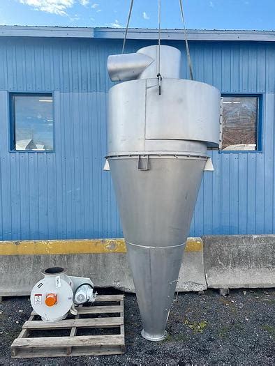 Used Sold USED KICE STAINLESS STEEL CYCLONE DUST COLLECTOR WITH ROTARY