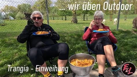 Outdoor kochen mit dem Trangia es gibt immer ein erstes Mal Üben für