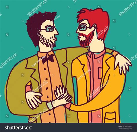 Smart Intelligent Gay Couple Lgbt Love Stock Vector Royalty Free