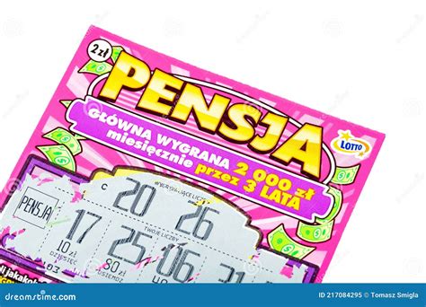 PENSJA Polish Lotto Lottery Scratch Card Scratch Off Scratched