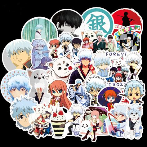 Vsco 50pcs Cool Marvel Cartoon Anime Gintama Vinyl Stickers Waterproof