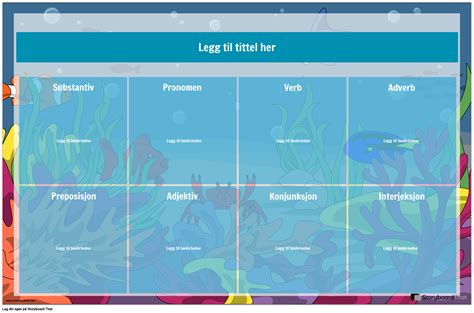 Parts Of Speech Plakat Sea Creatures Design Storyboard