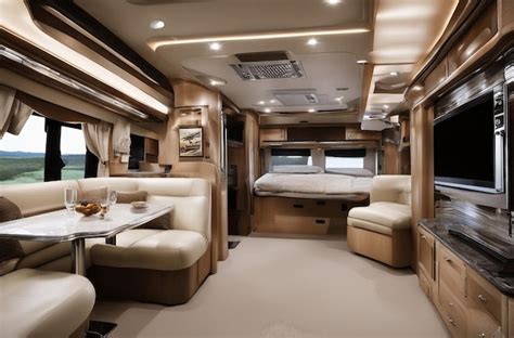 Premium AI Image | Luxury interior design of modern motorhome