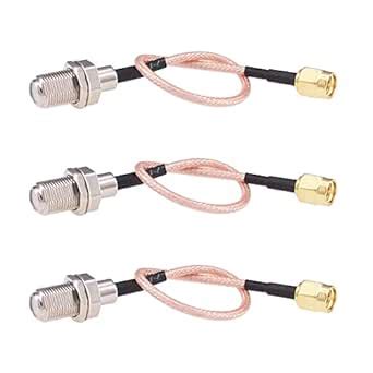 Amazon RFaha 3pcs RF Coaxial Coax Assembly SMA Male To F Female