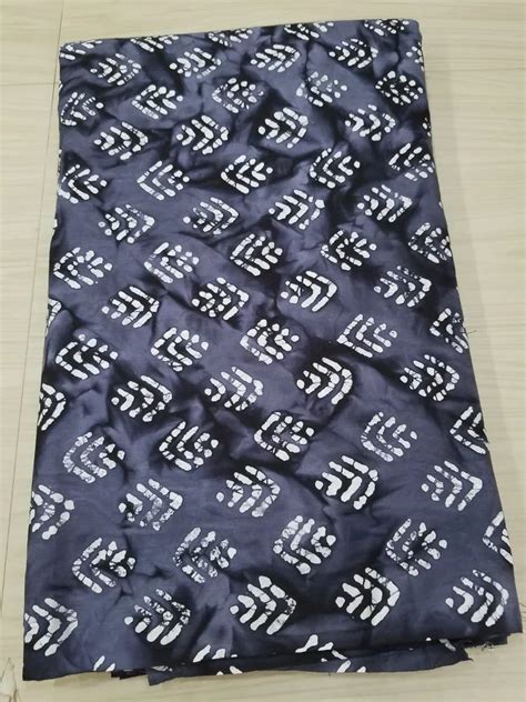 Slate Grey Batik Print Cotton Fabric At Rs Meter Batik Fabric In