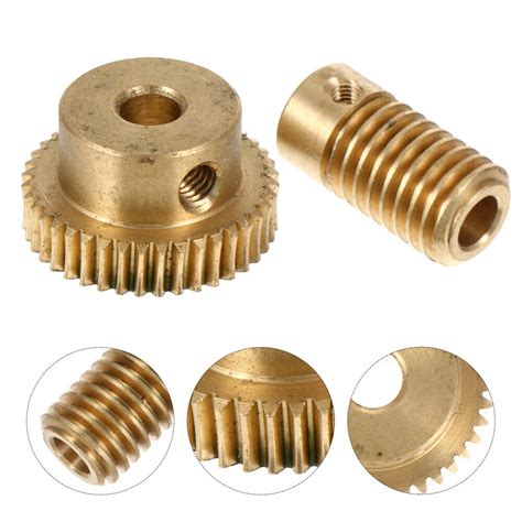 Pcs Worm Wheel Cage Small Modulus Wormel Drive Gear Brass Bevel Ebay