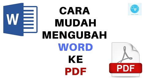 Cara Mudah Mengubah Dokumen Dari Word Ke Pdf Youtube