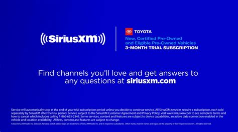 Toyota Trial Information Siriusxm Dealer Portal