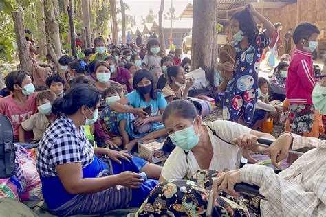 People Flee To Thailand Amid Fighting Between Myanmar Forces