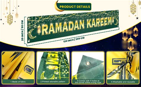 Amazon Katchon Ramadan Kareem Banner For Ramadan Decorations