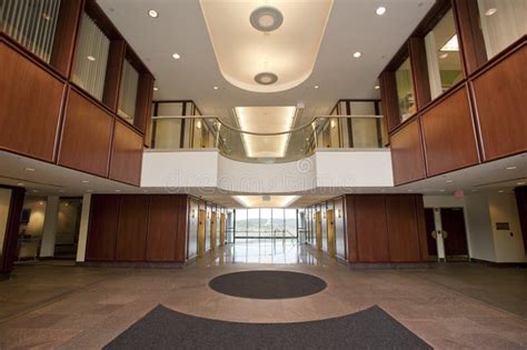 Lobby In Modern Office Building Stock Image - Image of entrance ...