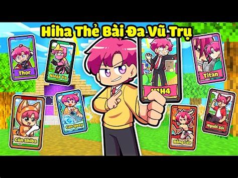 HIHA DU HÀNH ĐA VŨ TRỤ ĐỂ THU THẬP THẺ BÀI TRONG MINECRAFT HIHA THẺ BÀI