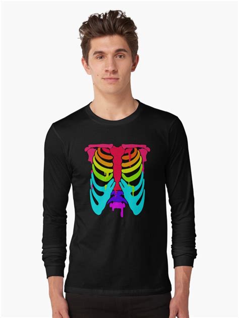 Rainbow Zombie Rib Cage T Shirt By Kaspirjones Redbubble