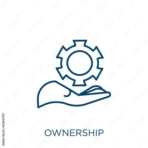 Ownership Icon Thin Linear Ownership Outline Icon Isolated On White