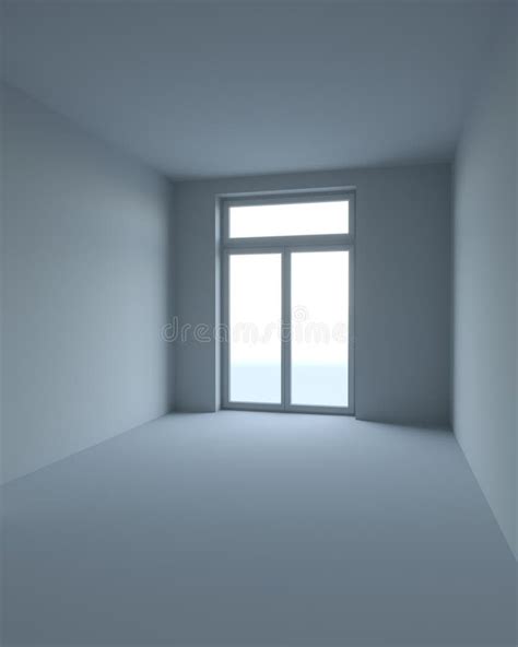 3d Interior Design. Empty Room for Renovation. Stock Illustration ...