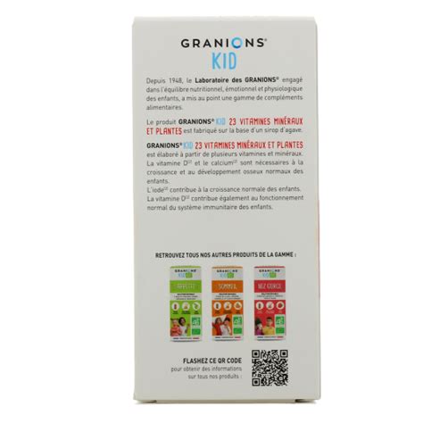 Granions Kid 23 Vitamines Minéraux Plantes Dès 3 ans