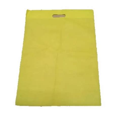 Plain Yellow D Cut Non Woven Bag Capacity 500 Gm At Rs 3 Piece In