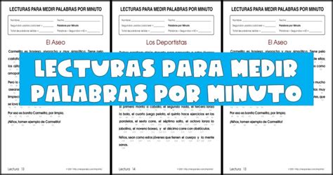 Lecturas Para Medir Palabras Por Minuto Imagenes Educativas