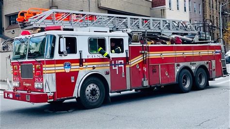 Fdny Ladder 49 Using A Spare And Pa300 Siren While Responding From