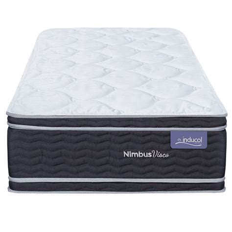 Colchon Inducol Modelo Nimbus Visco 90x190x26 Doble Pillow Apapachos