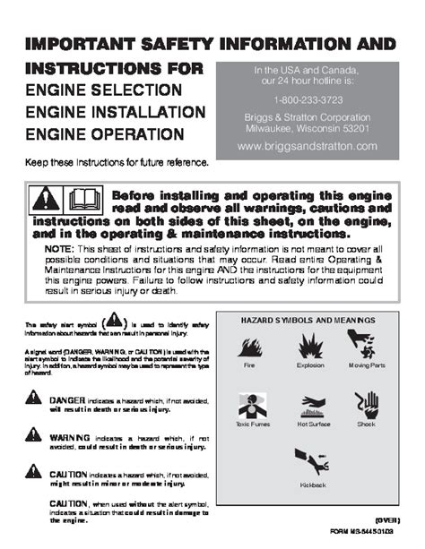 Briggs And Stratton Small Engine Care And Repair Generator Manual