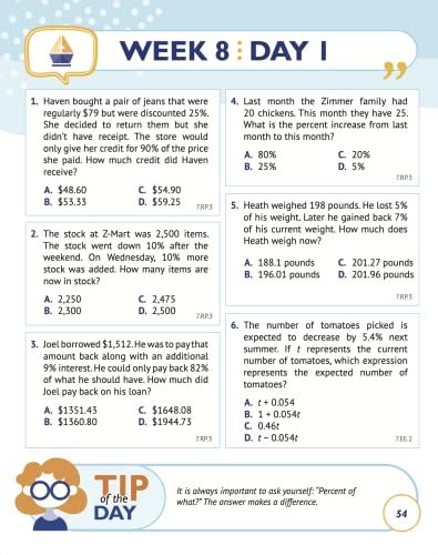 Th Grade Common Core Math Daily Practice Workbook Part I Multiple