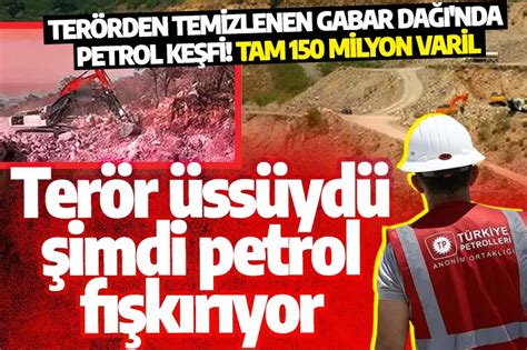 Ter Rden Temizlenen Gabar Da Nda Petrol Ke Fi Tam Milyon Varil