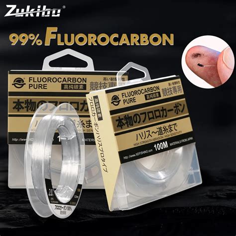 ZUKIBO 99 Janpan Linha De Pesca L Der Fluorocarbono 100M Linha De Pesca