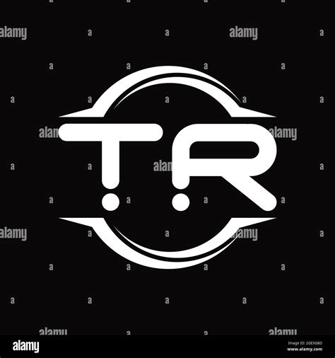 TR Logo Monogram Abstract Speed Technology Blackground Design Template