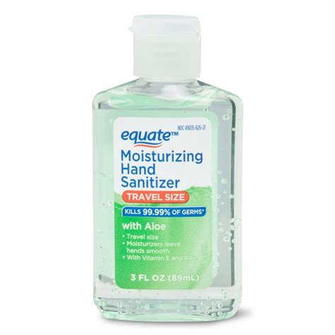 Equate Moisturizing Hand Sanitizer With Aloe Travel Size 3 Fl Oz