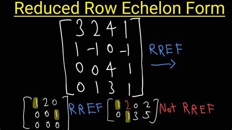 The Rref Of A Matrix Reduced Row Echelon Form Gauss Jordan