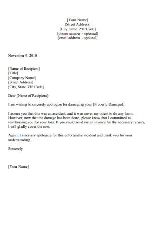 Sample Apology Letters In Pdf Ms Word