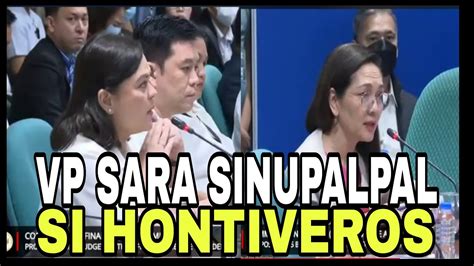 Vp Sara Binunyag Kawalang Utang Na Loob Ni Hontiveros Junesday