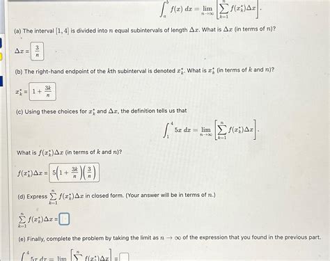 Solved Abf X Dx Limn K Nf Xk X A The Interval Chegg