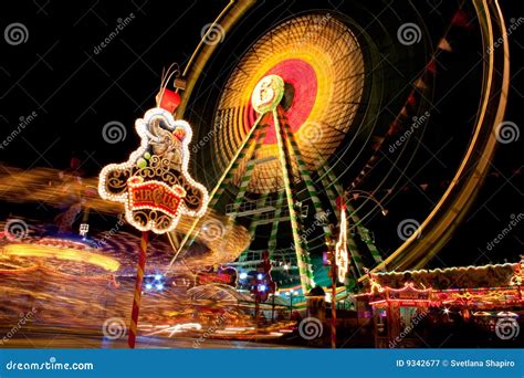 Lights at Carnival at Night Stock Image - Image of colourful, colored: 9342677