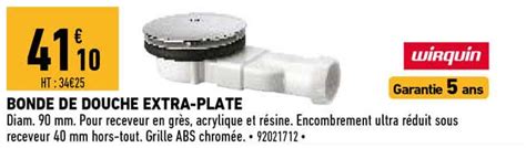 Promo Bonde De Douche Extra Plate Wirquin Chez Brico Cash Icatalogue Fr