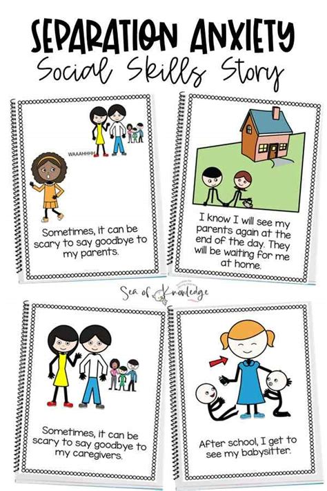 Separation Anxiety Social Story Printable Book Editable Behavior