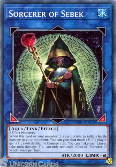 Phni En Sorcerer Of Sebek Common St Edition Yugioh Card